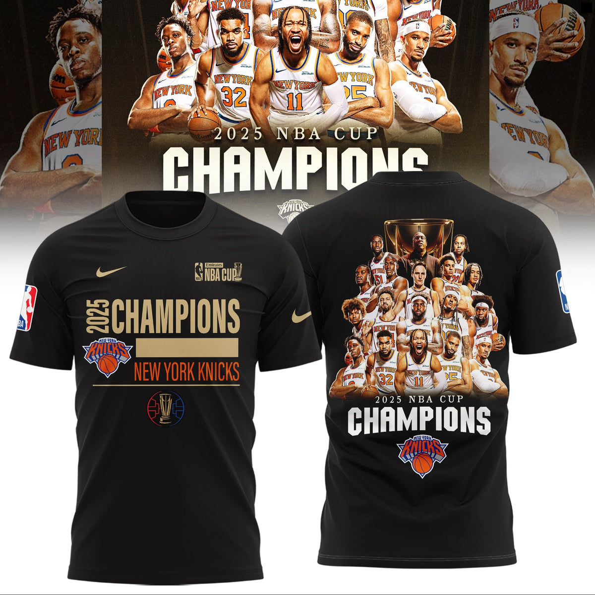 New York Knicks 2025 NBA Cup Champions T-Shirt Limited Edition