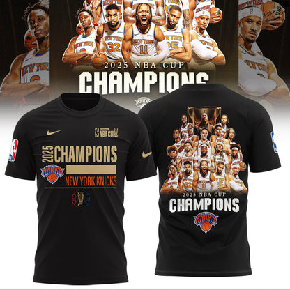 New York Knicks 2025 NBA Cup Champions T-Shirt Limited Edition