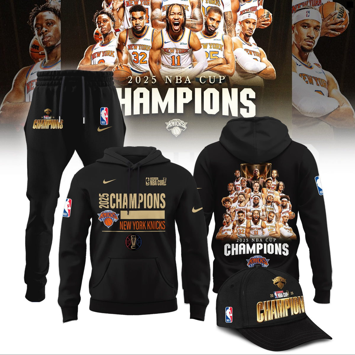 New York Knicks 2025 NBA Cup Champions Hoodie Limited Edition