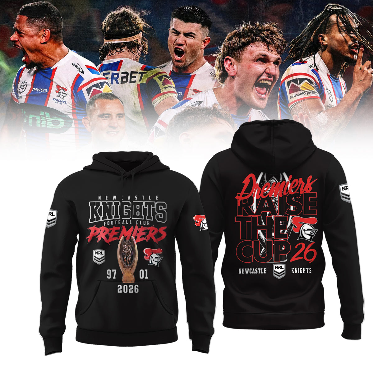 Newcastle Knights NRL Premiers 2026 Hoodie