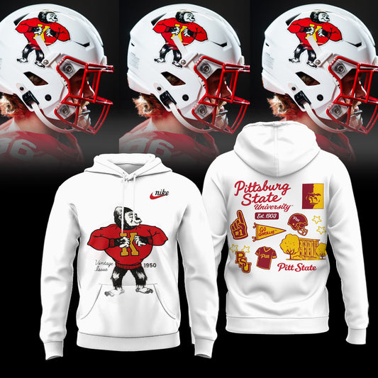 "Vintage Issue 1950" Pittsburg State football Hoodie