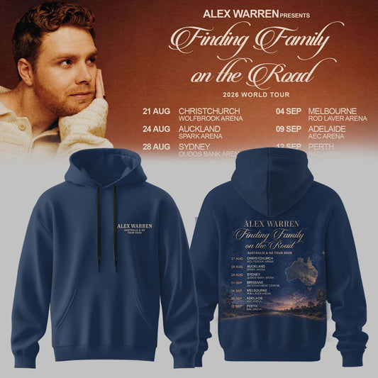 Alex Warren: Finding Family on the Road AUS & NZ Tour 2026 Limited Hoodie