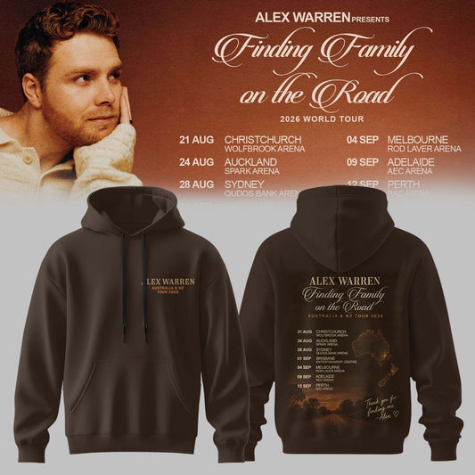 Alex Warren: Finding Family on the Road AUS & NZ Tour 2026 Limited Hoodie