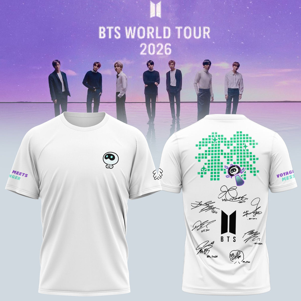 BTS Comeback & World Tour 2026 Limited Edition Signature “ Tshirt