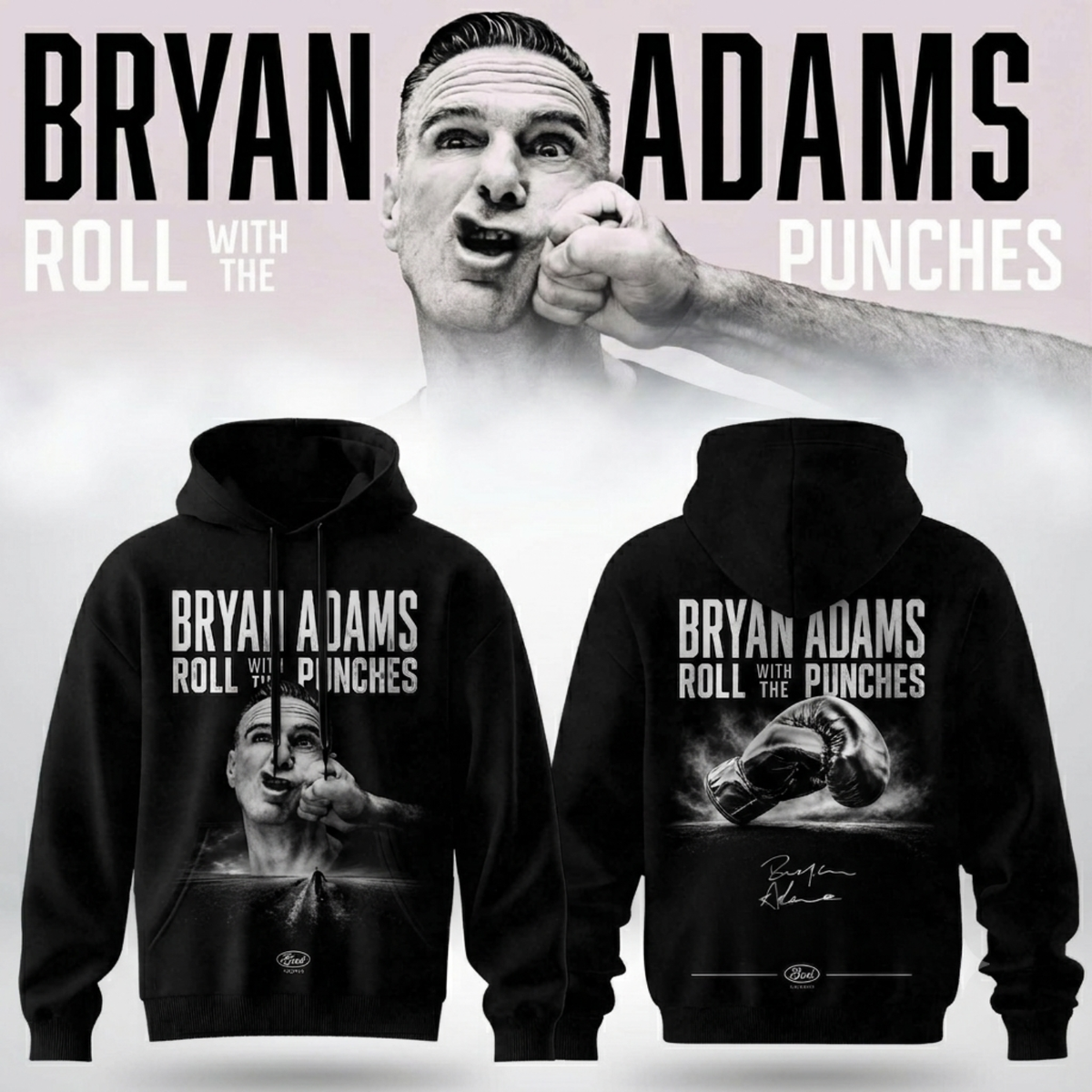 Bryan Adams “Roll With The Punches Tour 2026/27”Limited Edition Hoodie