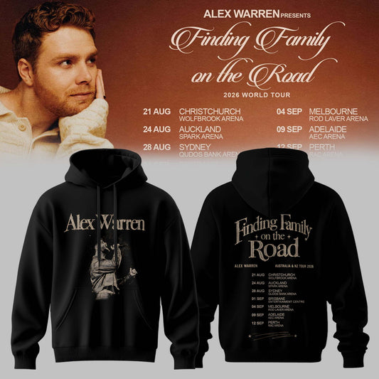 Alex Warren: Finding Family on the Road AUS & NZ Tour 2026 Limited Hoodie
