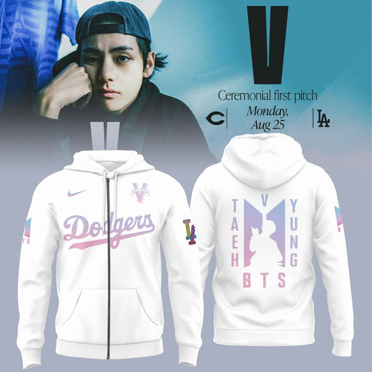 Los Angeles Dodgers x V BTS Zip Hoodie