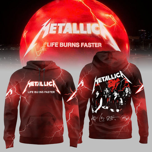 MTLC Life Burns Faster Sphere Las Vegas Concert Black Hoodie
