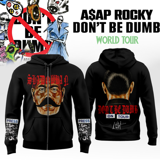 A$AP ROCKY “DON’T BE DUMB WORLD TOUR” 2026 Limited Edition Signature – Zip Hoodie