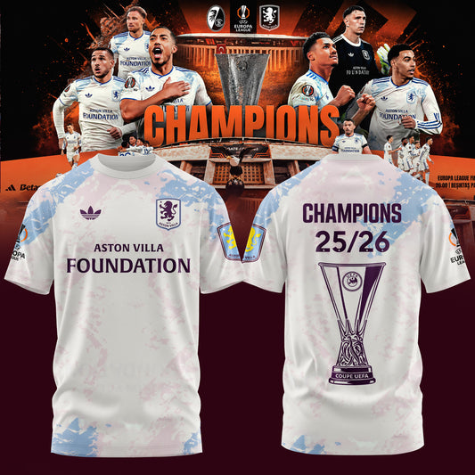 Aston Villa Champions Europa League 25/26 Tshirt