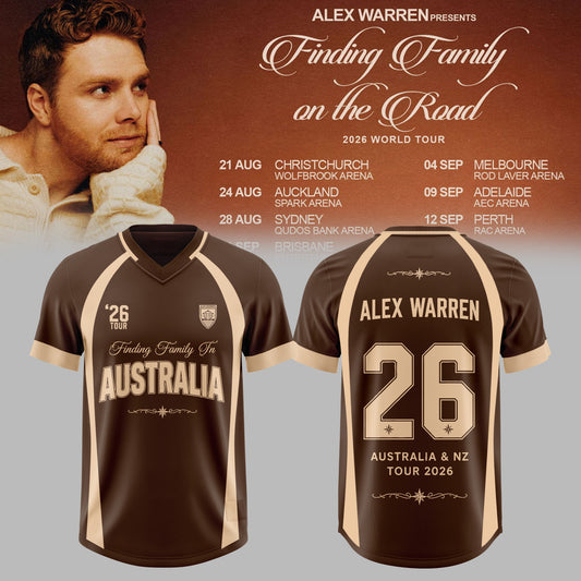 Alex Warren: Finding Family on the Road AUS Tour 2026 Limited Football/Soccer Jersey