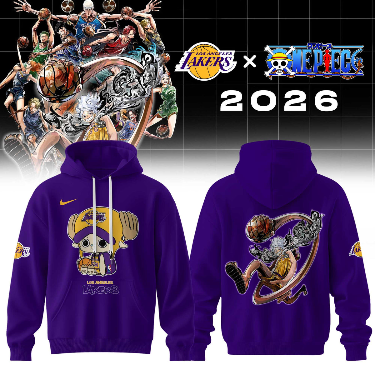Los Angeles Lakers x One Piece 2026 Uniform