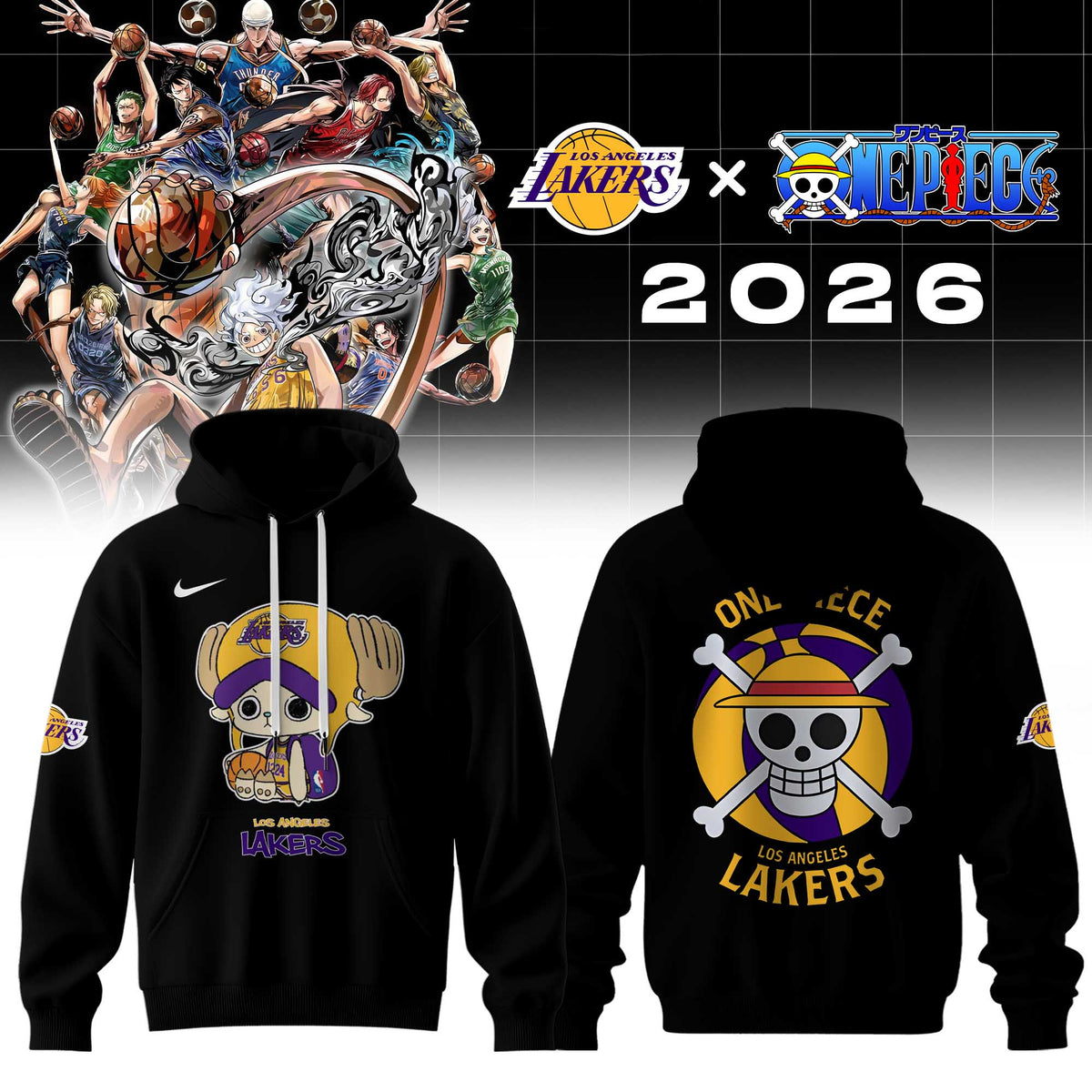 Los Angeles Lakers x One Piece 2026 Uniform