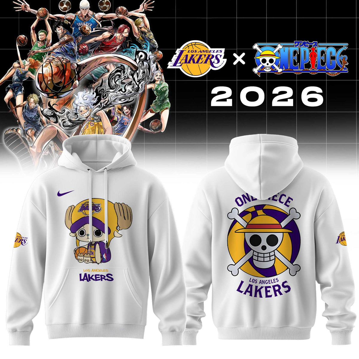 Los Angeles Lakers x One Piece 2026 Uniform
