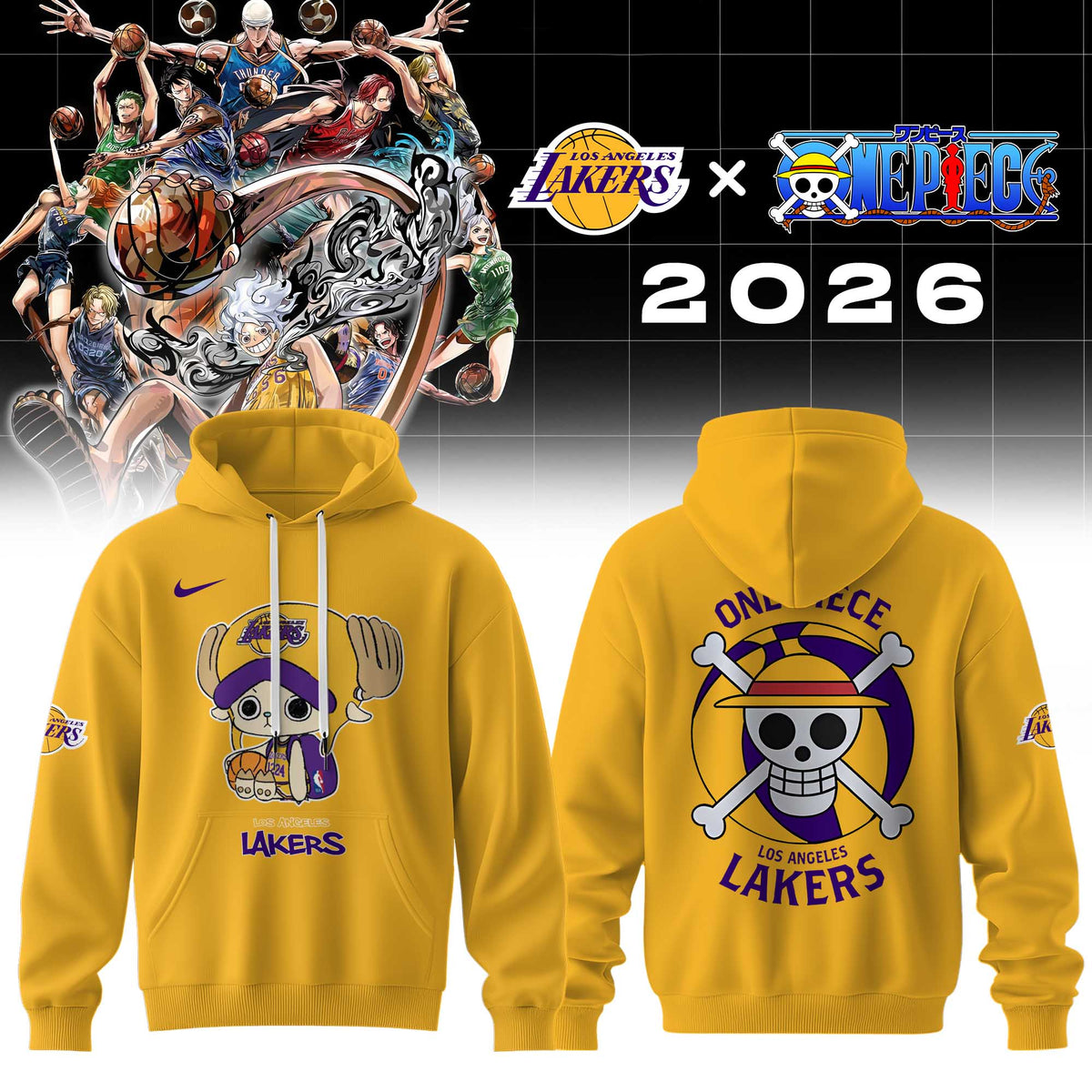 Los Angeles Lakers x One Piece 2026 Uniform