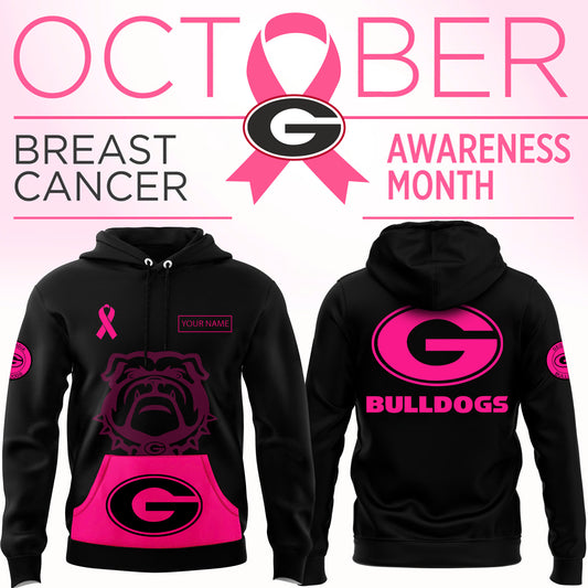Georgia Bulldogs x Breast Cancer Awareness Special Edition Personalized Hoodie