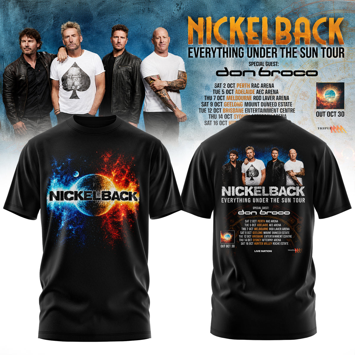 NICKELBACK — EVERYTHING UNDER THE SUN TOUR Limited Edition Shirt