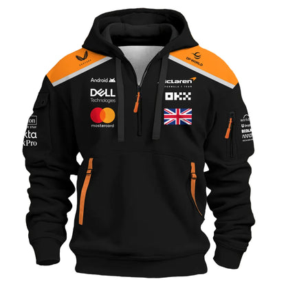 Champion From #4 to #1 Lando Norris McLaren F1 Team Hoodie Half Zip