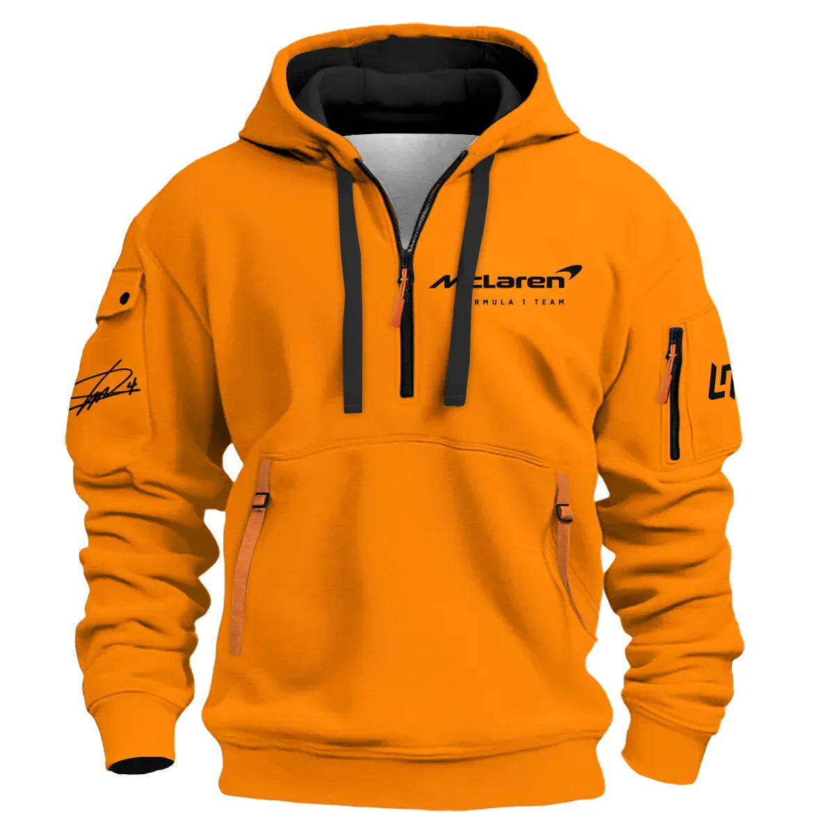 Champion From #4 to #1 Lando Norris McLaren F1 Team Hoodie Half Zip