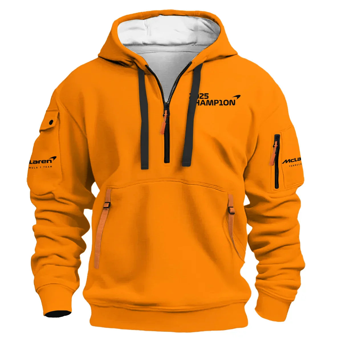 Champion From #4 to #1 Lando Norris McLaren F1 Team Hoodie Half Zip