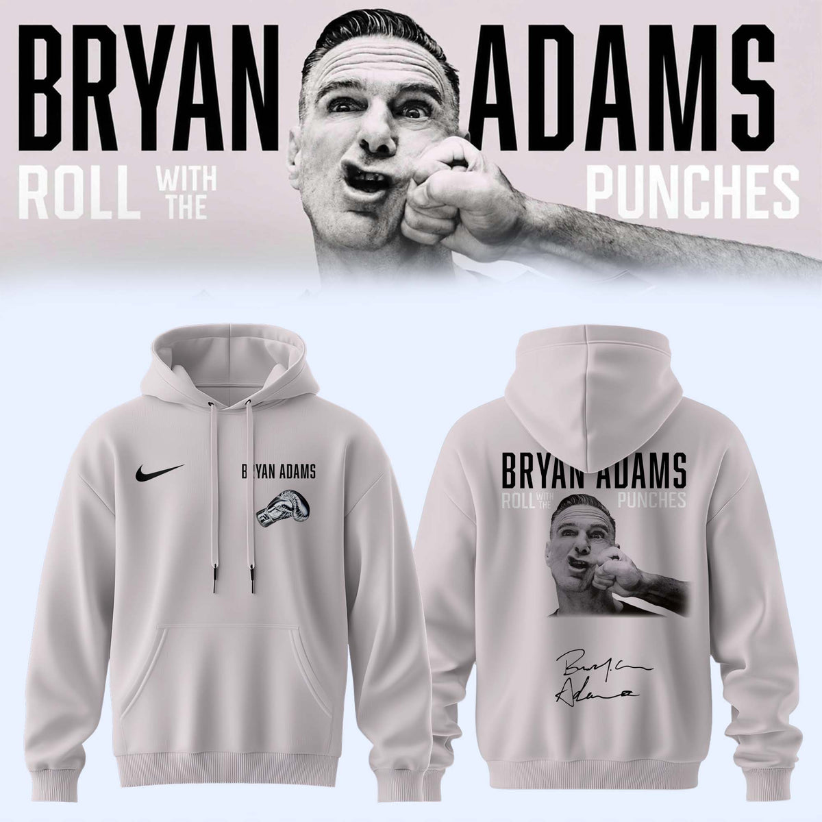 Bryan Adams “Roll With The Punches Tour 2026/27”Limited Edition Hoodie