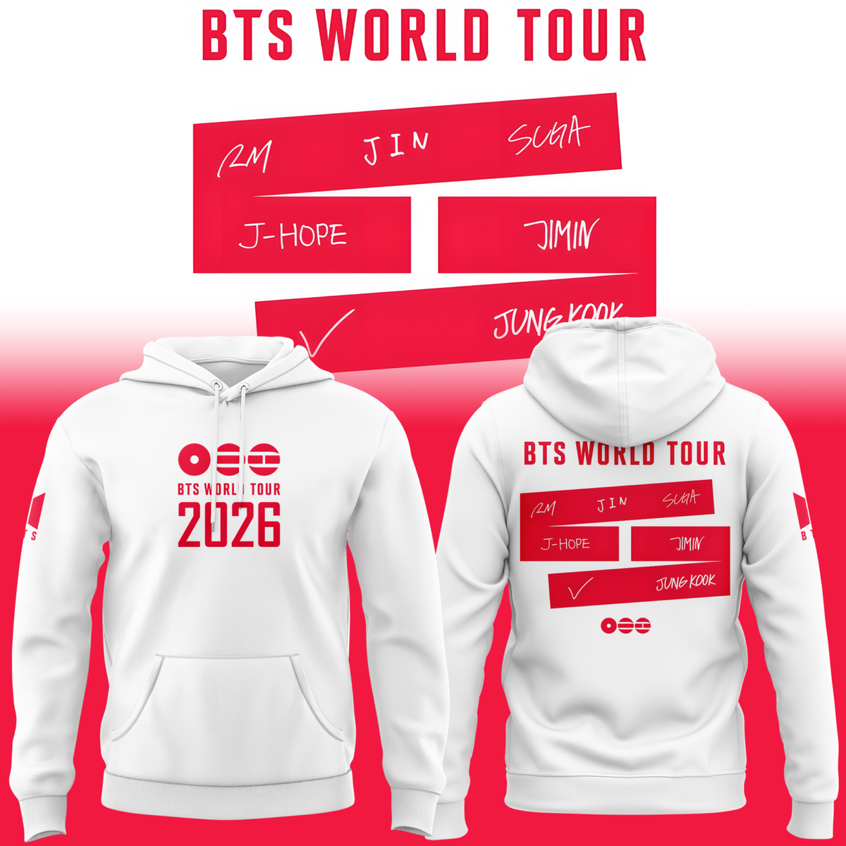 BTS Comeback & World Tour 2026 Limited Edition Signature “ Hoodie