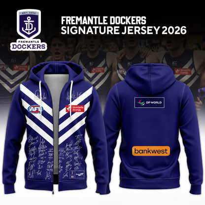 Fremantle Dockers 2026 Signed ZipHoodie