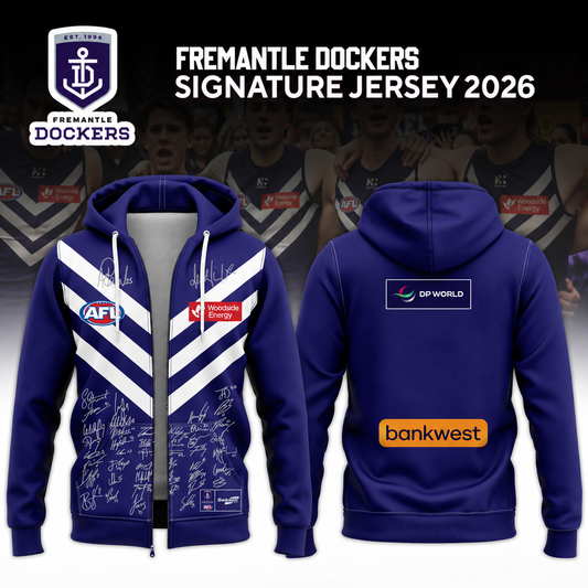 Fremantle Dockers 2026 Signed ZipHoodie
