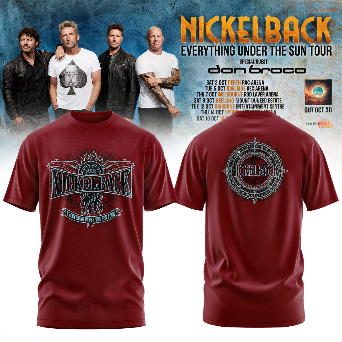 NICKELBACK — EVERYTHING UNDER THE SUN TOUR Limited Edition Shirt