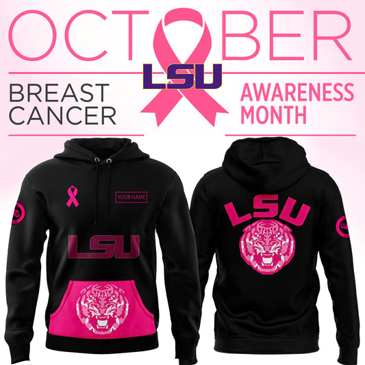 LSU Tigers x Breast Cancer Awareness Special Edition Personalized Hoodie