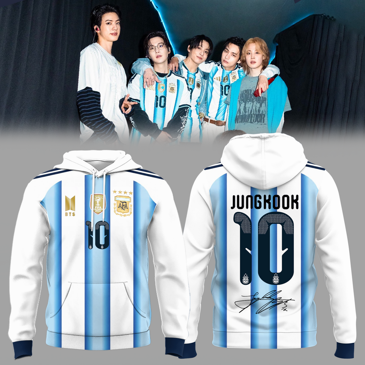 Argentina National Football Club x BTS WORLD TOUR ‘ARIRANG’ Limited Edition Signature – Hoodie