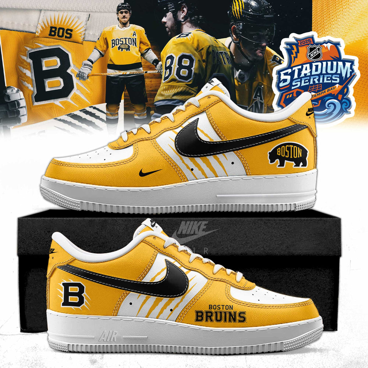 Boston Bruins 2026 Stadium Series AF1 Sneaker