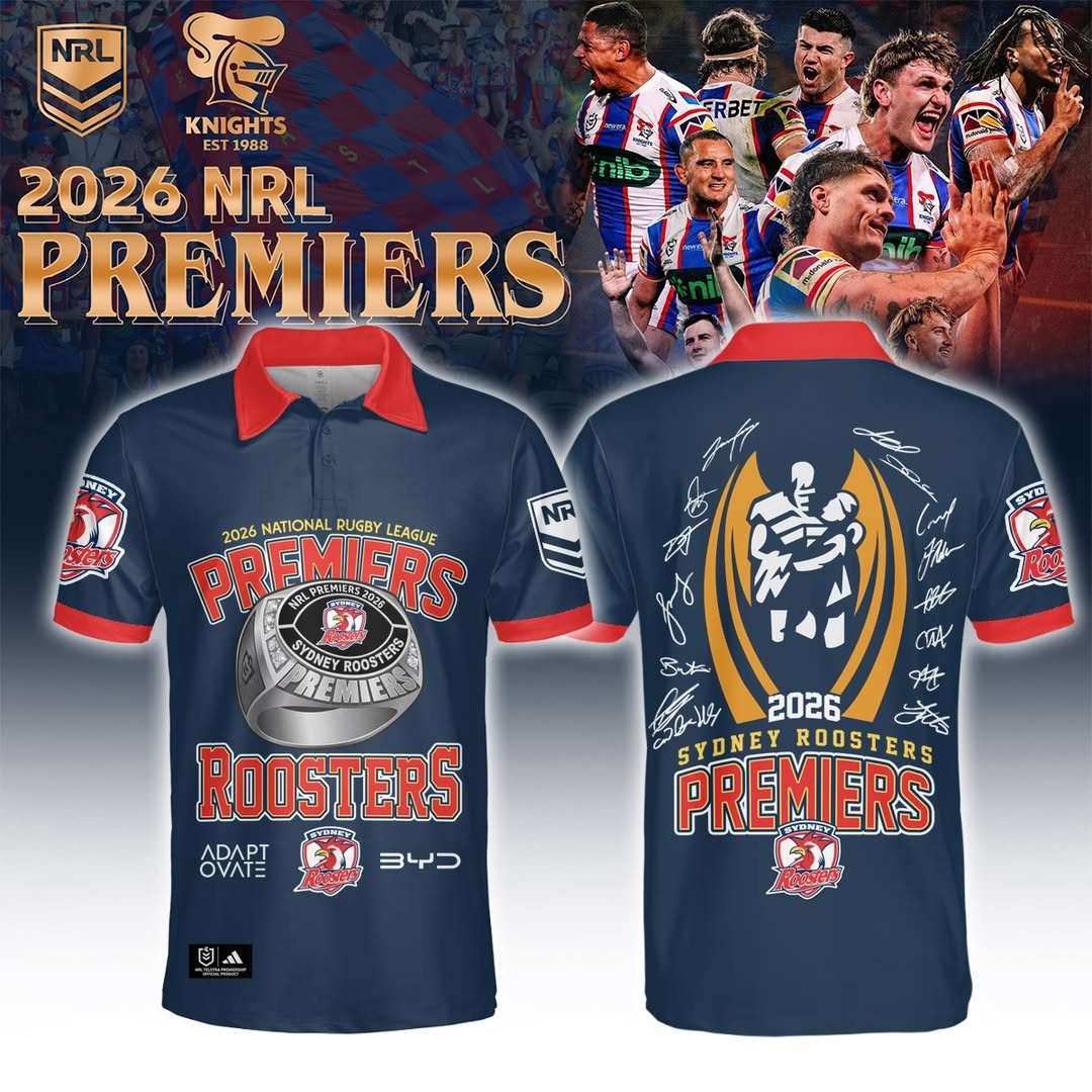 Limited Edition Sydney Roosters NRL Premiers 2026 Polo