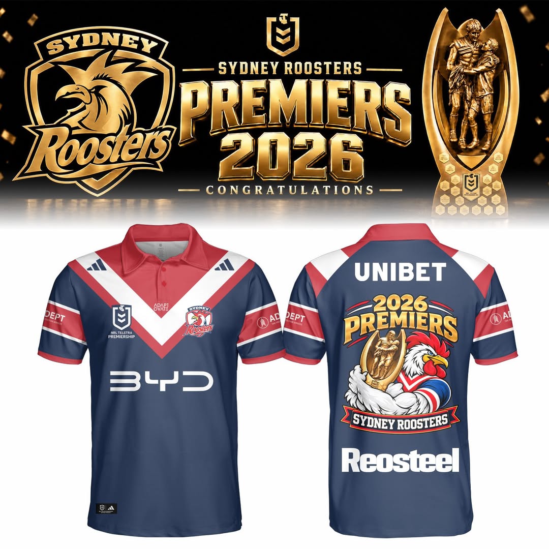 Limited Edition Sydney Roosters NRL Premiers 2026 Polo
