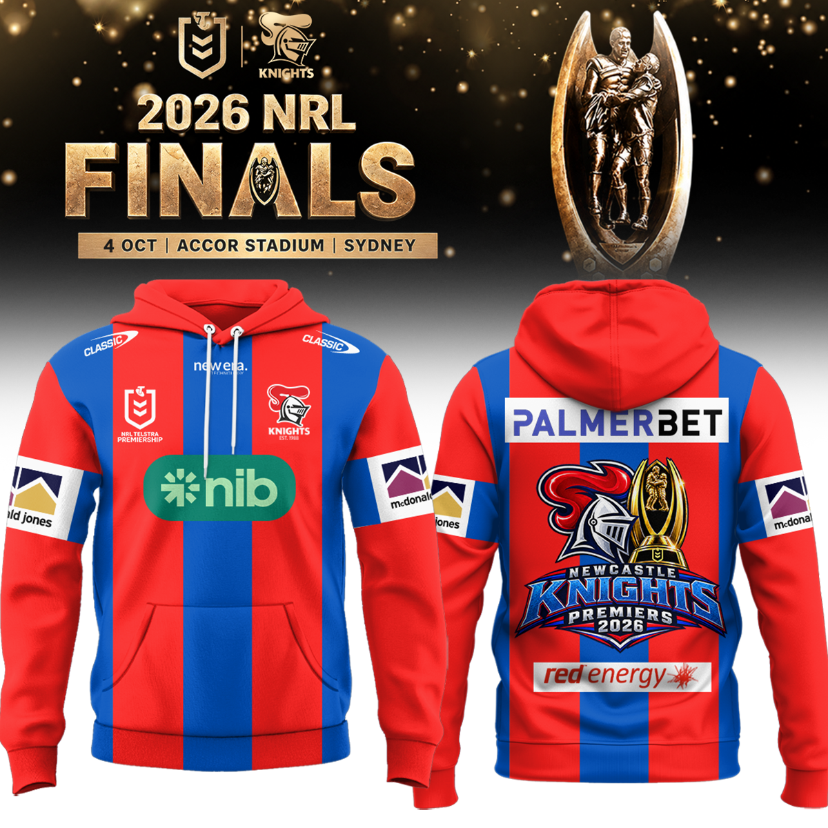 Newcastle Knights NRL Premiers 2026 Hoodie