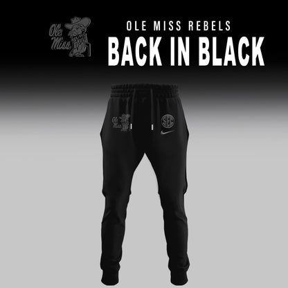 Ole Miss Football Back In Black Limited Edition Combo T-shirt