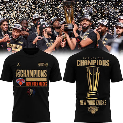 Limited Edition NY Knicks 2025 Emirates NBA Cup Champions Shirt