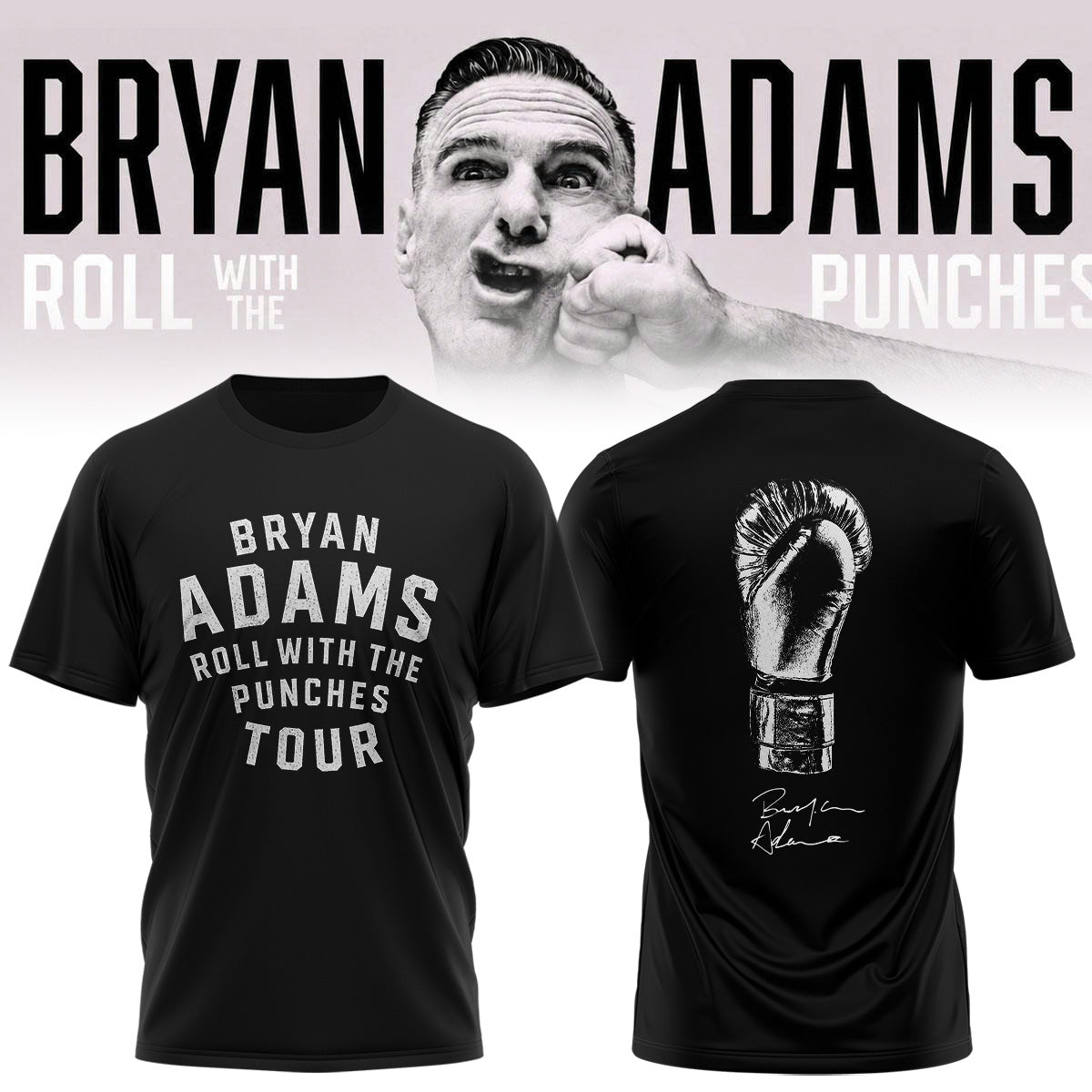 Bryan Adams “Roll With The Punches Tour 2026/27” T-Shirt