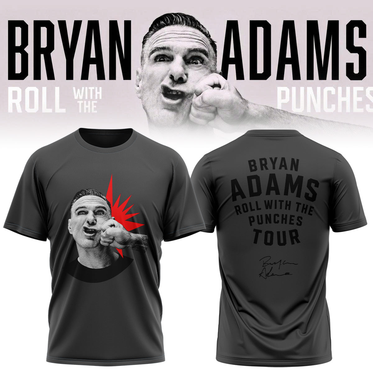 Bryan Adams “Roll With The Punches Tour 2026/27” T-Shirt