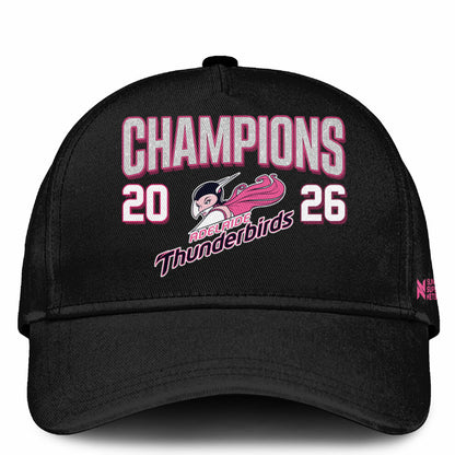 Adelaide Thunderbirds 2026 Champions Women’s Edition Tshirt For Fans Black