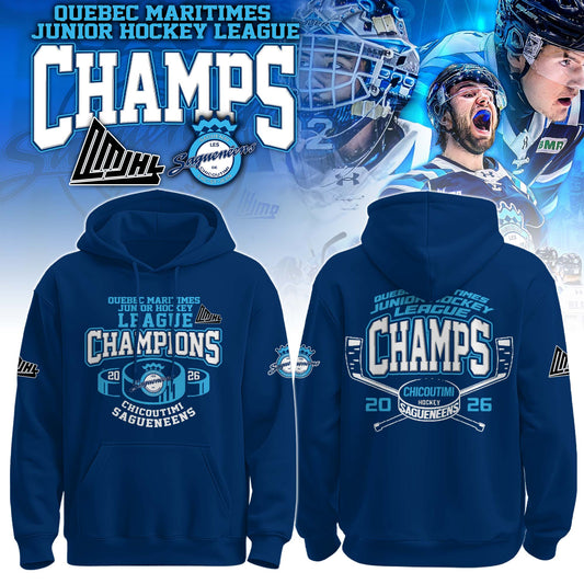 Chicoutimi Saguenéens 2026 QMJHL Champions Hoodie Limited Edition