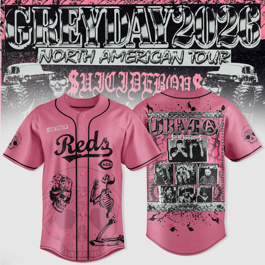 Cincinnati Reds X $uicideboy$ Greyday 2026 “ North American Tour Jersey