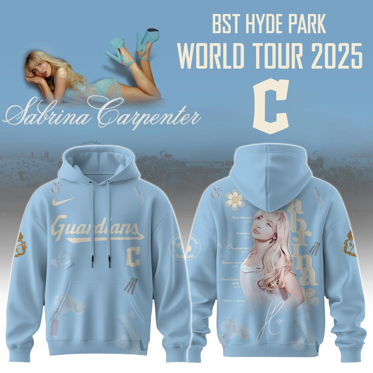 C Guardians x Sabrina Carpenter Short  Sweet Tour Hoodie Editions Limited +Selling Out Fast