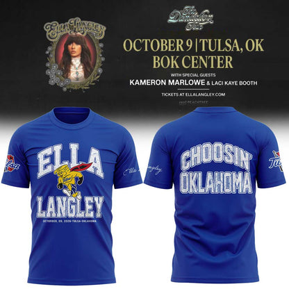 Limited Edition Tulsa Golden Hurricane x Ella Langley The Dandelion Tour 2026 Shirt