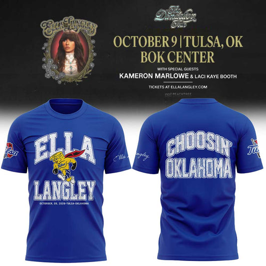 Limited Edition Tulsa Golden Hurricane x Ella Langley The Dandelion Tour 2026 Shirt