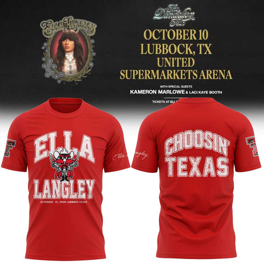 Limited Edition Texas Tech x Ella Langley The Dandelion Tour 2026 Shirt