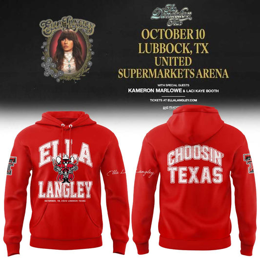 Texas Tech x Ella Langley The Dandelion Tour 2026  Hoodie