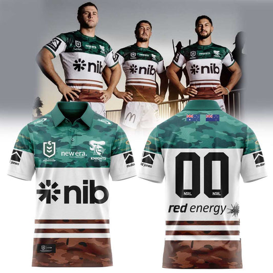 Newcastle Knights 2026 Anzac Round for the 35th Polo Custom Number