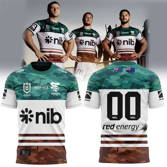 Newcastle Knights 2026 Anzac Round for the 35th Shirt Custom Number