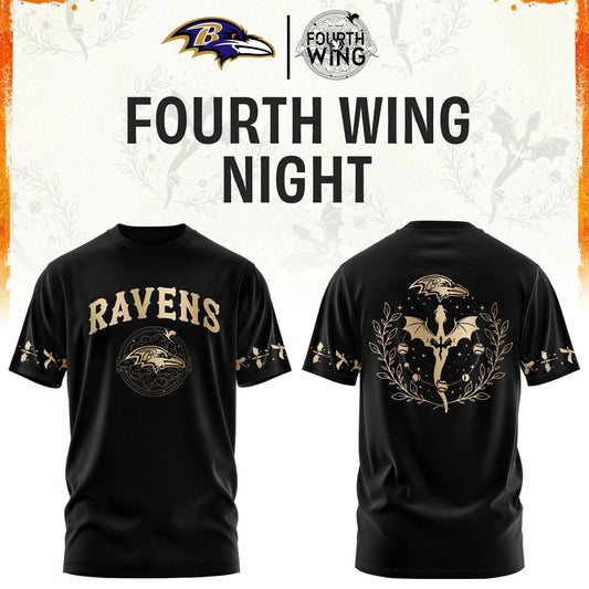 B Ravens Fourth Wings Night Black Shirt